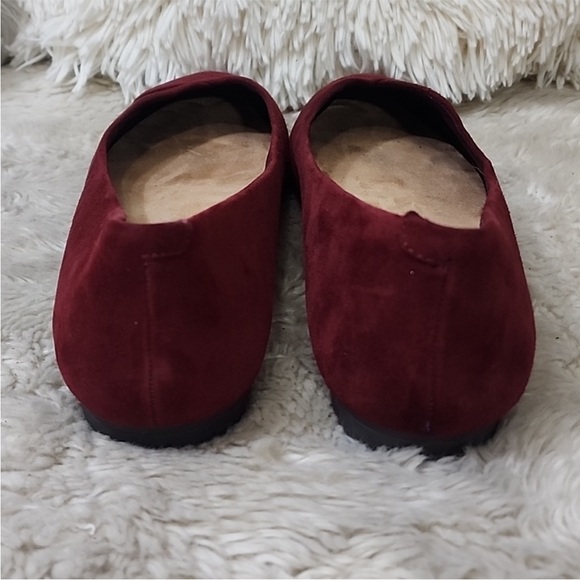 🍒 Vionic Comfort Orthopedic Burgundy Dark Red Flats Size 10 - Picture 4 of 9
